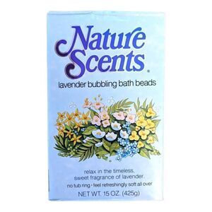 Jergens Vintage Nature Scents Lavender Bubbling Bath Beads 15 oz 80s 90s Prop